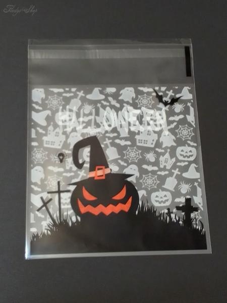 5 Geschenktüten Halloween Kürbis